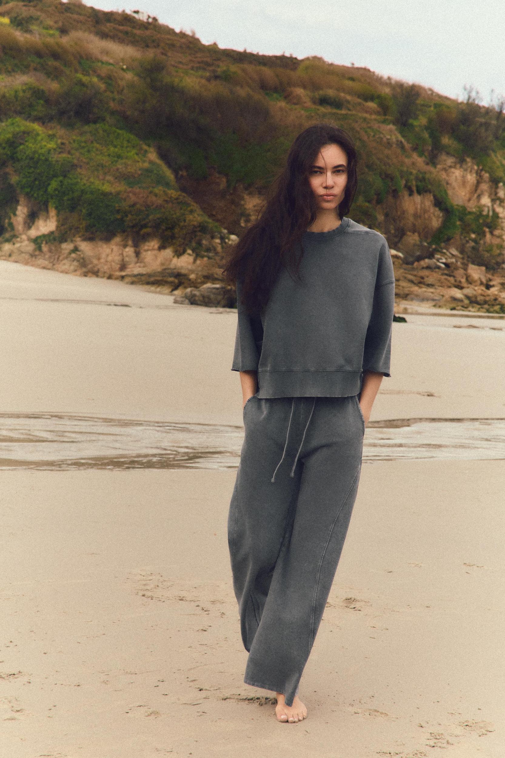 WASHED EFFECT PANTS Product Image