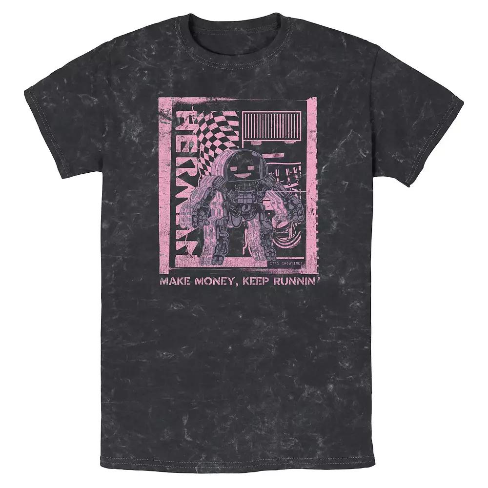 Men's The Electric State Make Money Keep Runnin' Mineral Wash Graphic Tee,  Product Image