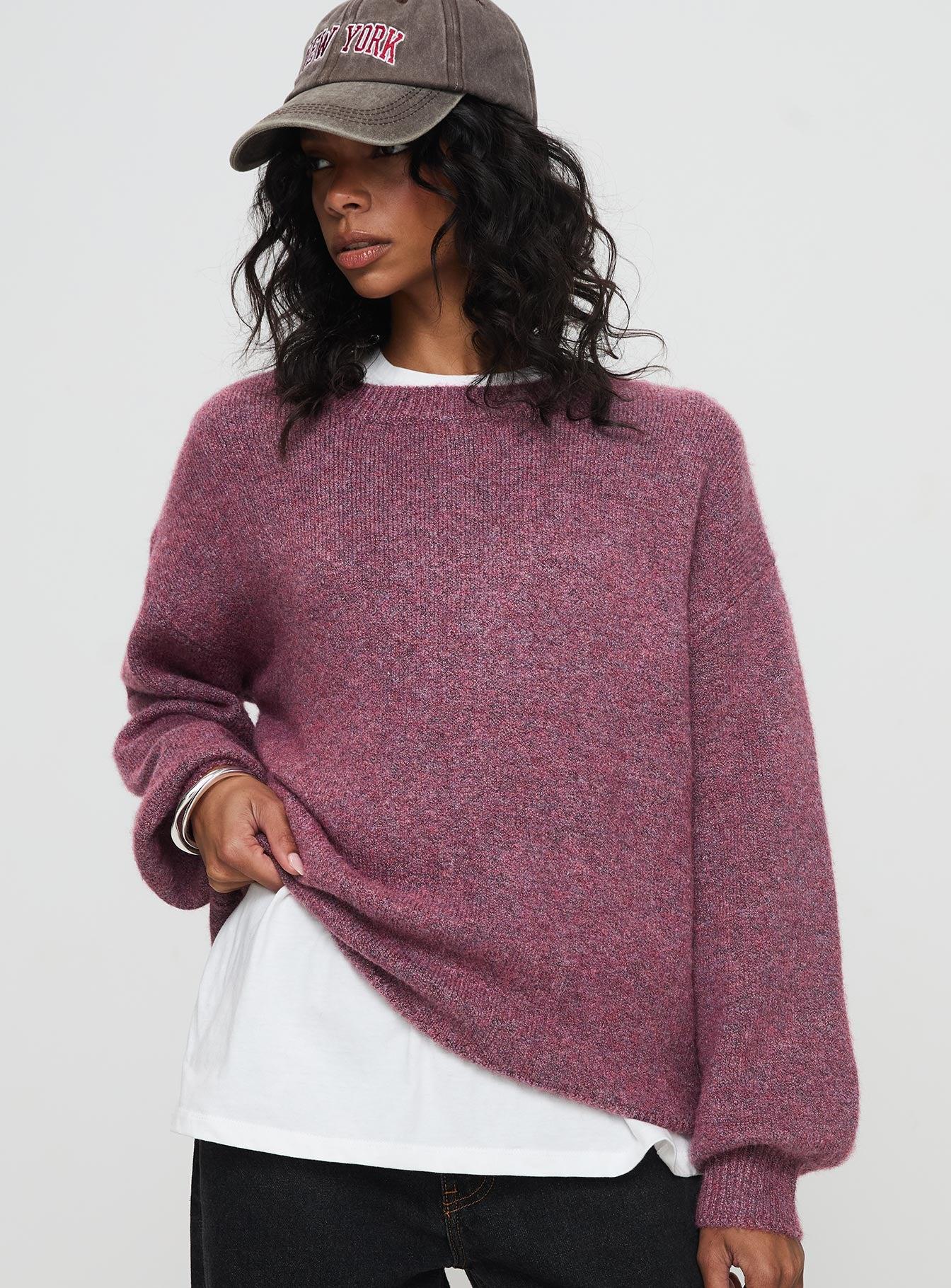 Ryanna Sweater Burgundy Product Image