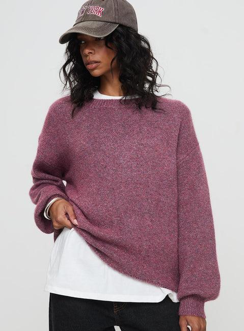 Ryanna Sweater Burgundy Product Image