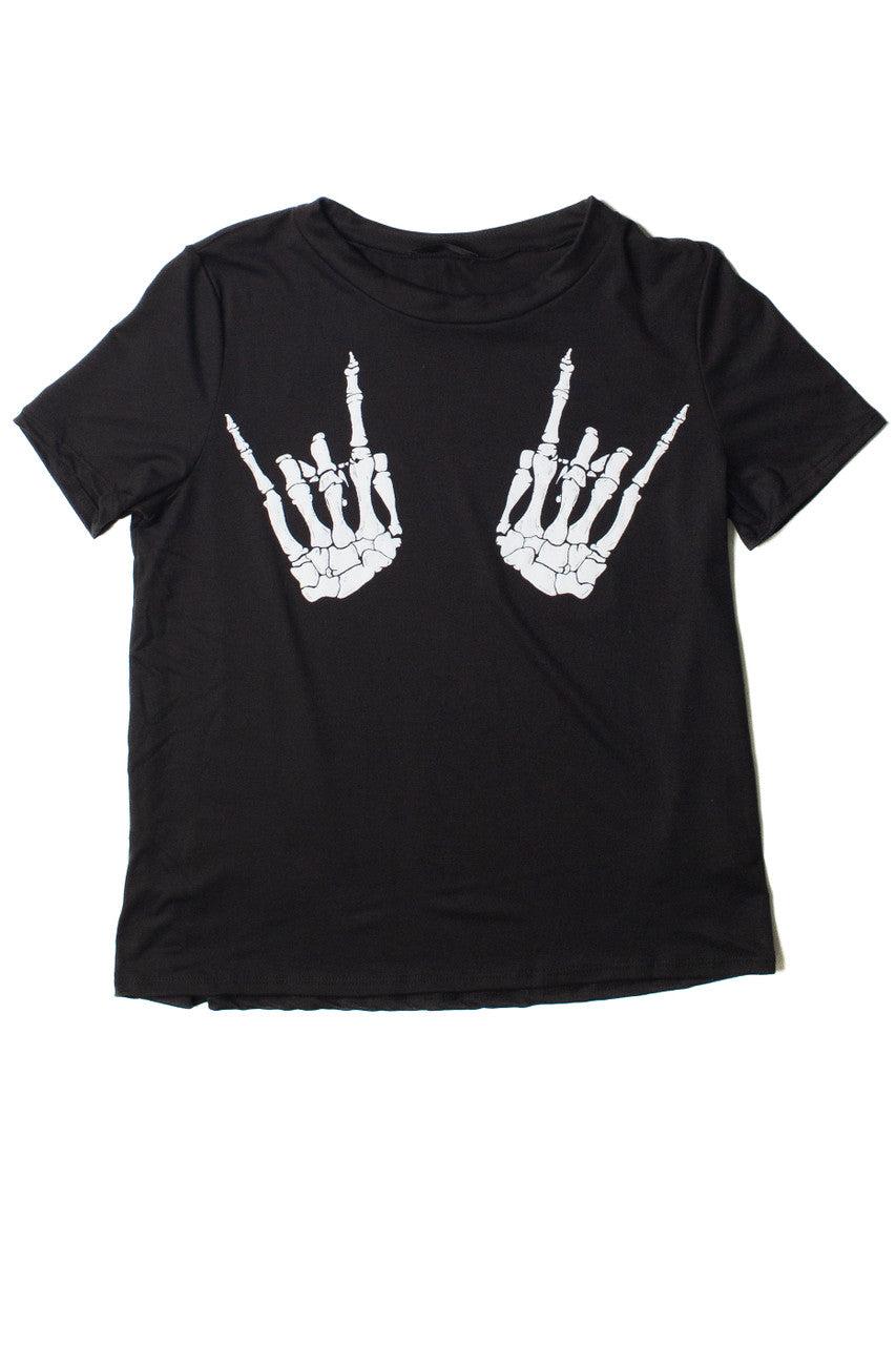 Skeleton Hands Tee Product Image