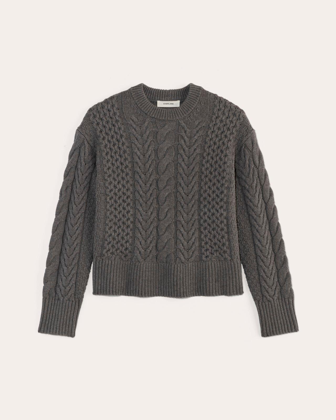 Womens Cable Sweater in Everyday Cotton by Everlane Product Image