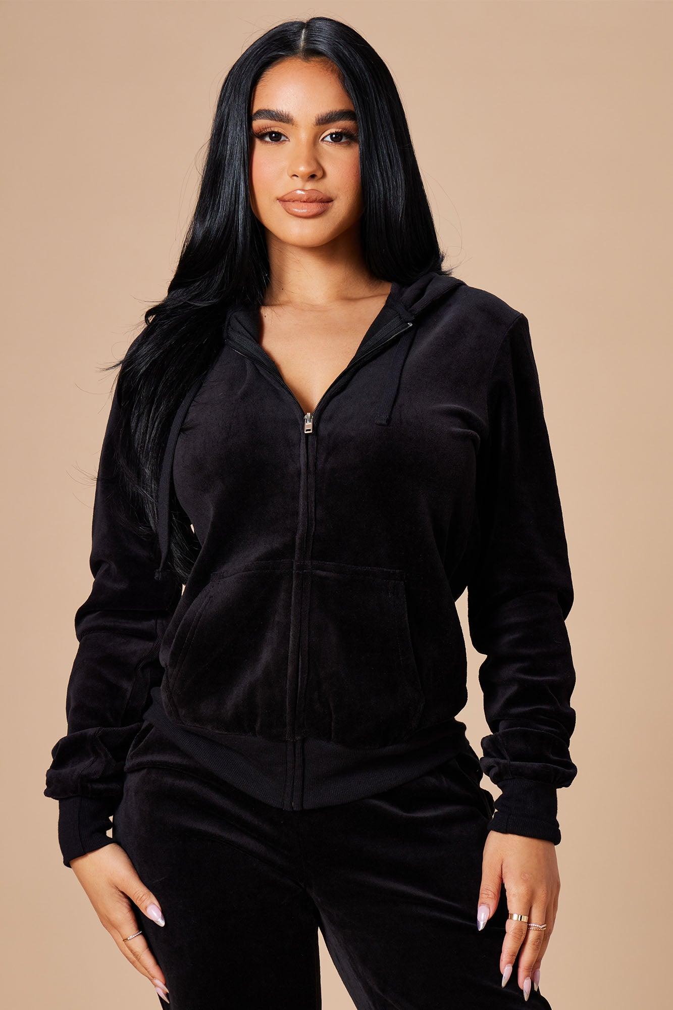 The Original Trendsetter Velour Set - Black Product Image