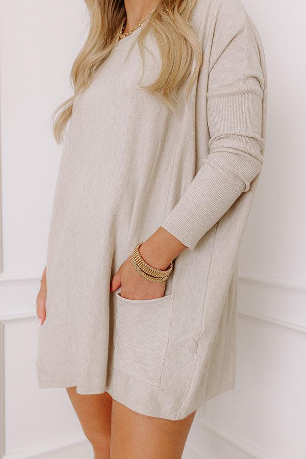 Always Cozy Sweater Top in Oatmeal Product Image