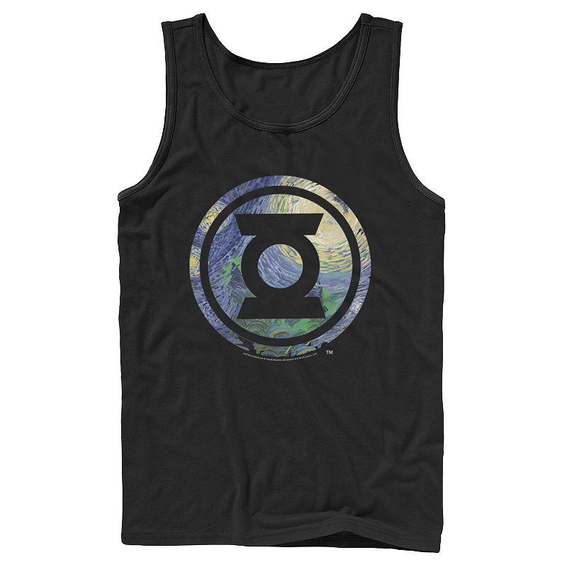 Men's DC Comics Green Lantern Starry Night Logo Tank Top,  Product Image