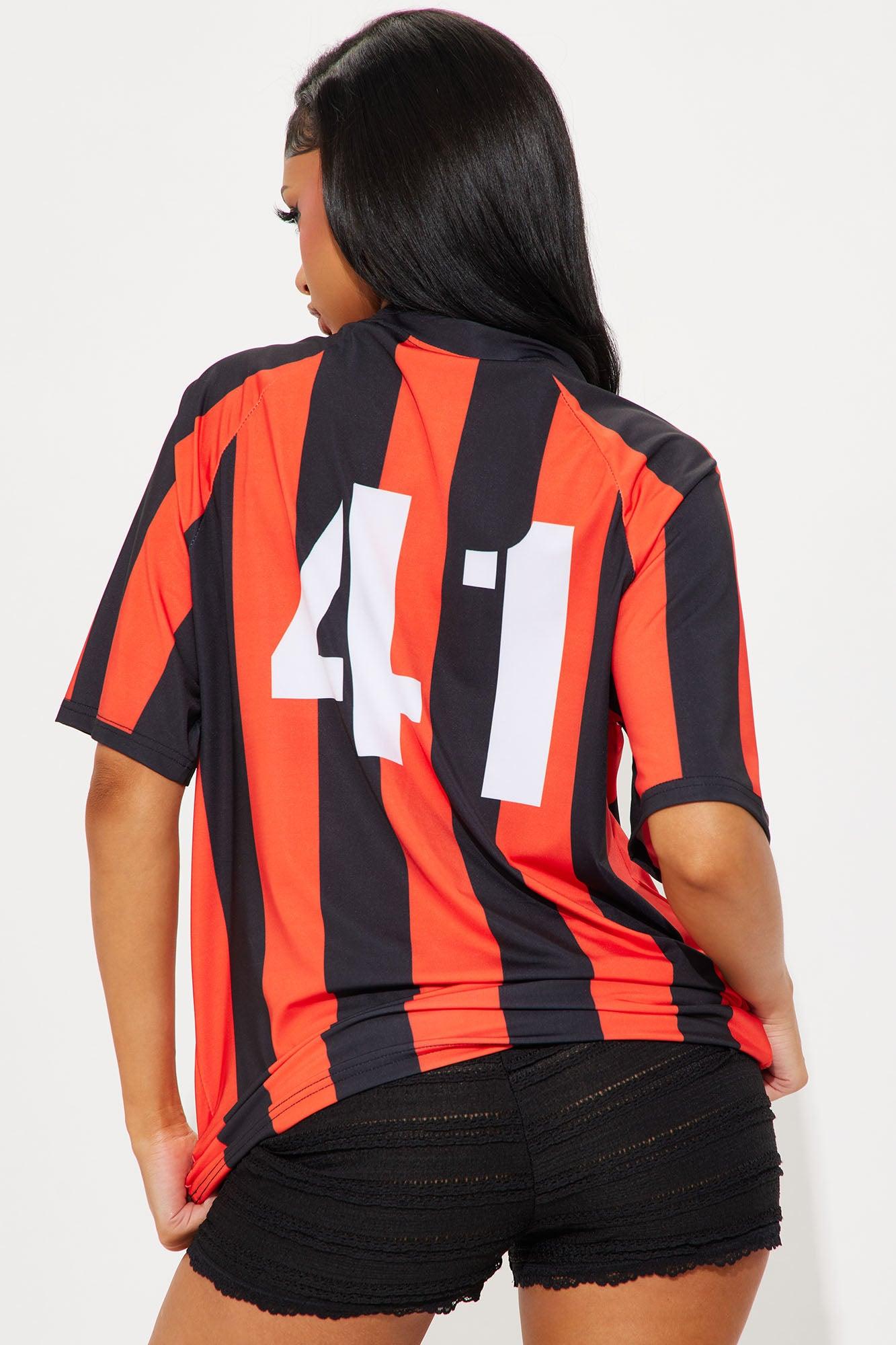 Jeep Wrangler Striped Jersey Tee - Red/Black Product Image