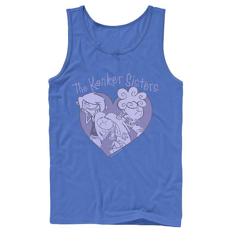Men's Ed, Edd & Eddy The Kanker Sisters Purple Hue Heart Portrait Tank Top,  Product Image