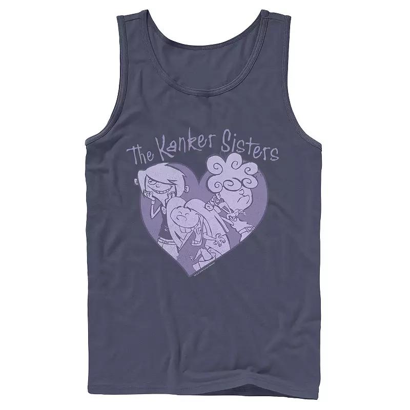 Men's Ed, Edd & Eddy The Kanker Sisters Purple Hue Heart Portrait Tank Top,  Product Image