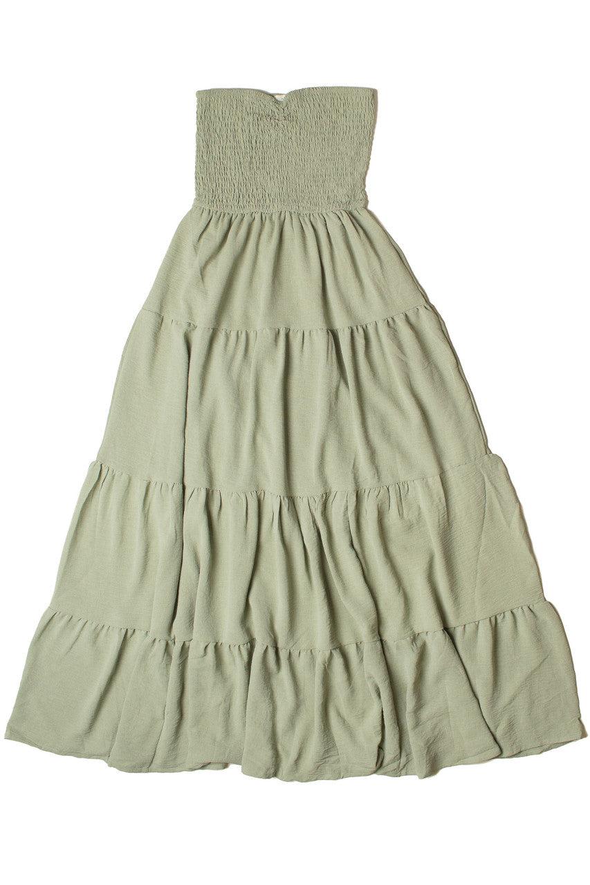 Smocked Top Strapless Maxi Dress Product Image
