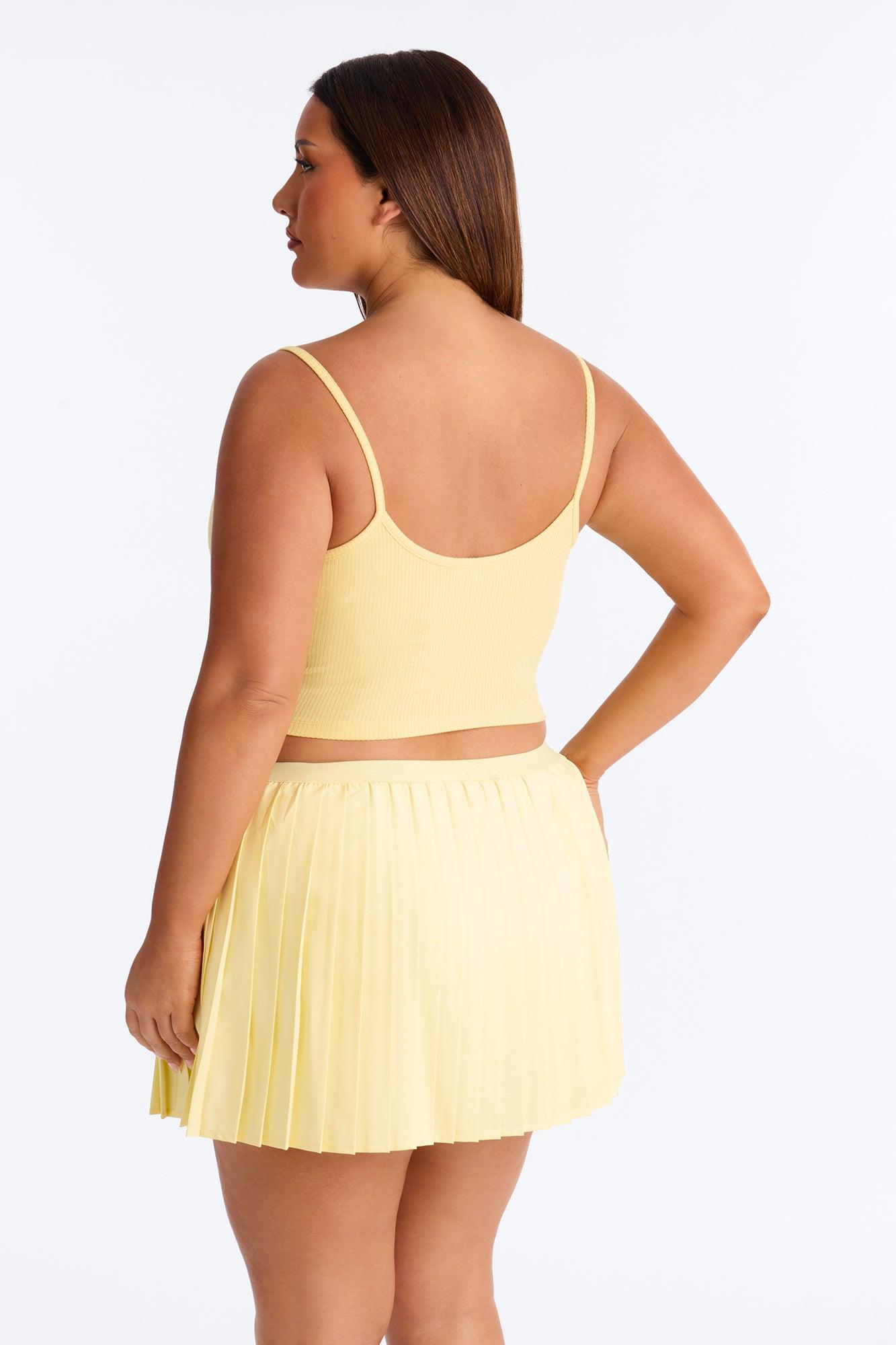 Ellie V Neck Cami Top - Butter Yellow Female Product Image