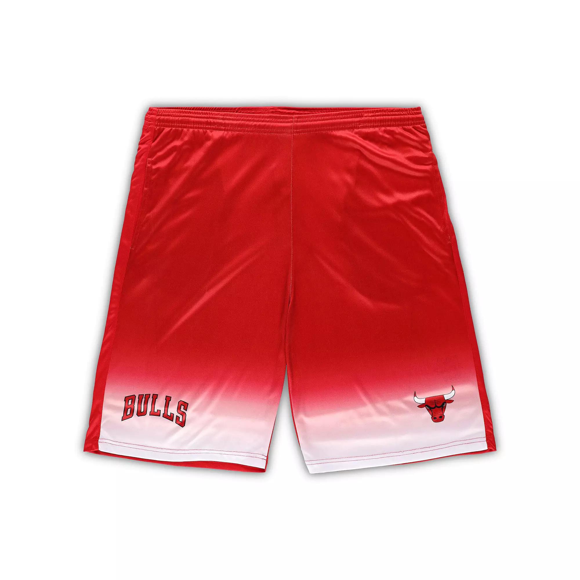 Men's Fanatics Branded Red Chicago Bulls Big & Tall Fadeaway Shorts,  Product Image