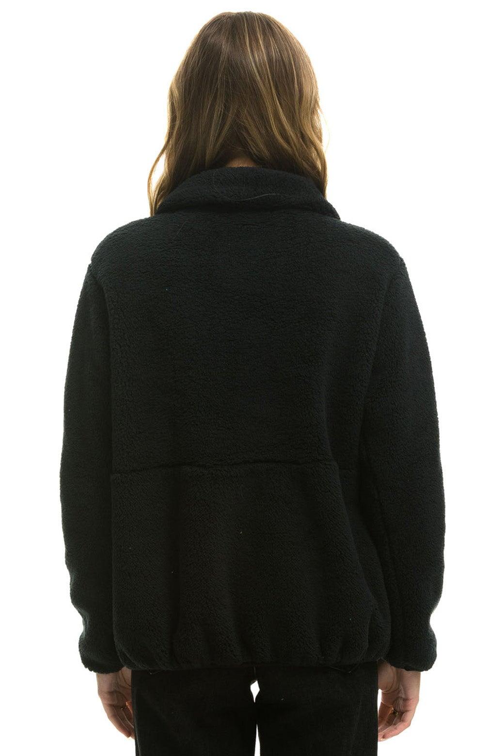 TEDDY APRES HALF ZIP JACKET - BLACK Female Product Image
