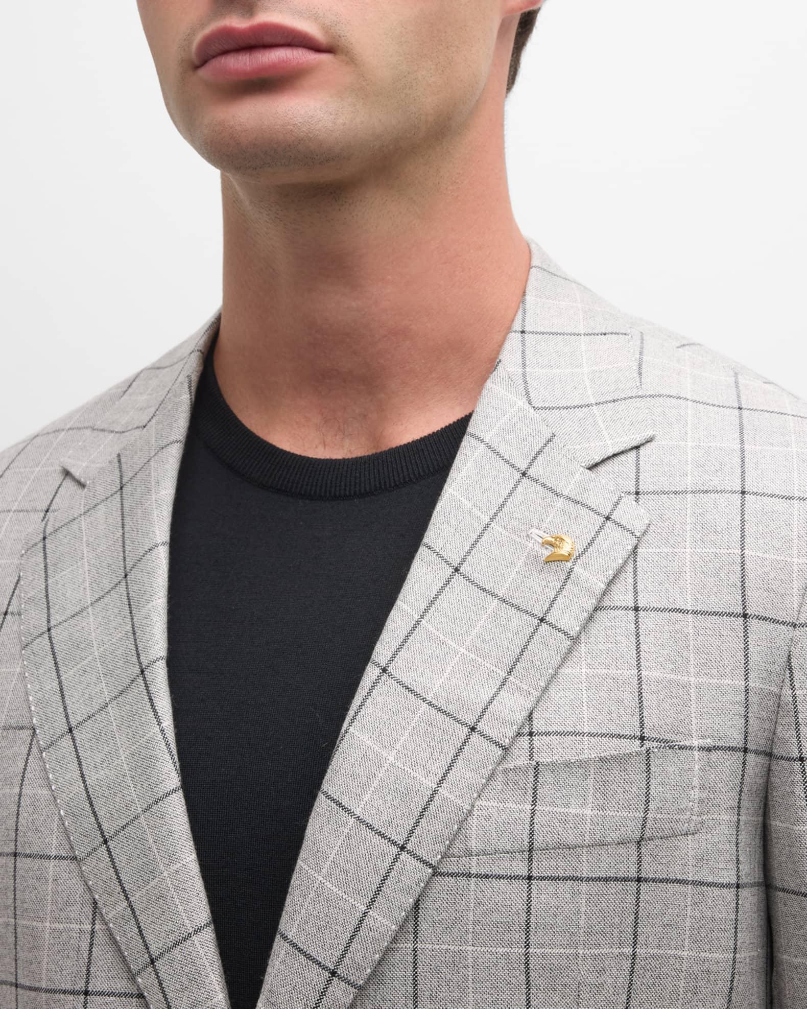 Men's Wool and Silk Two-Button Jacket Product Image