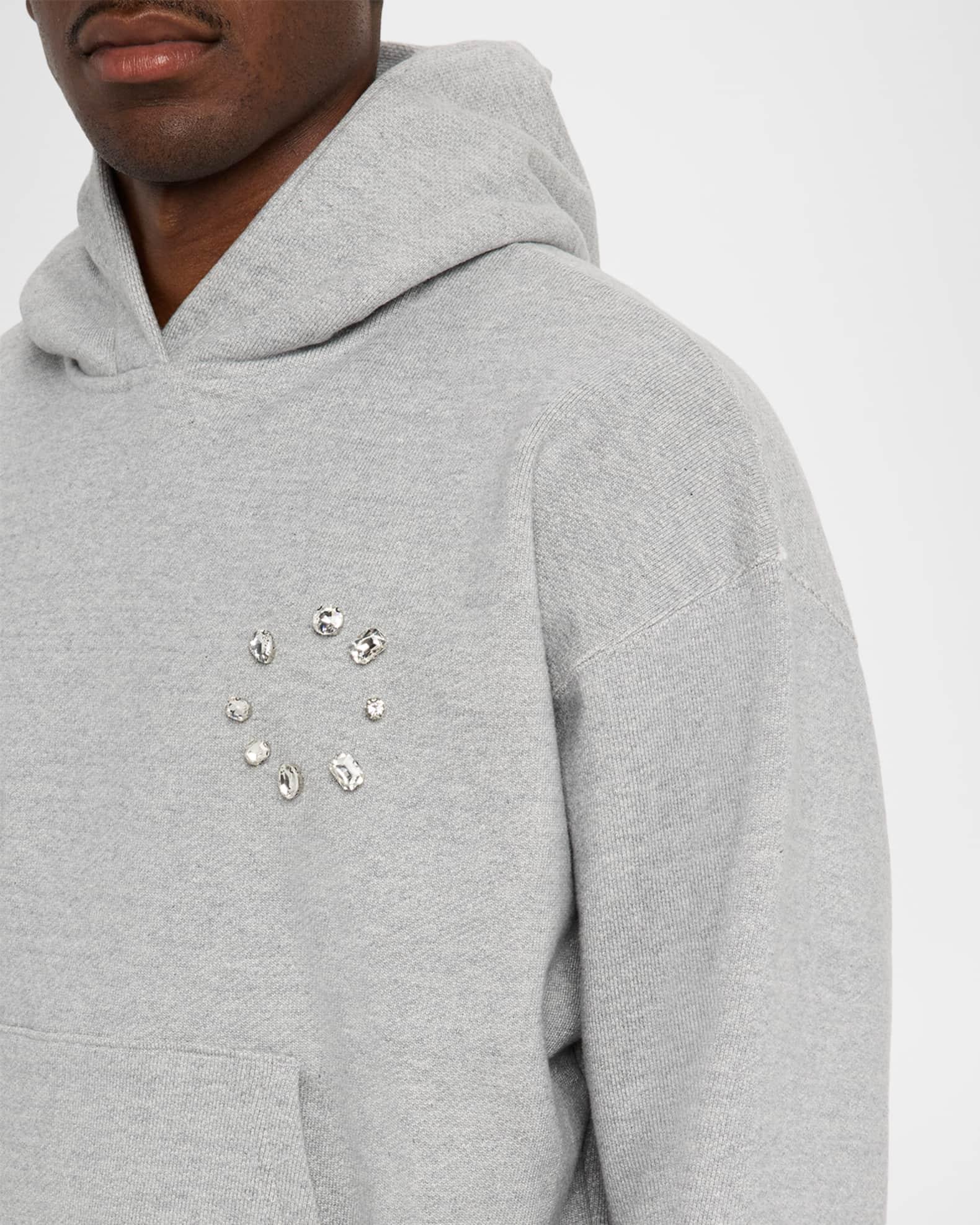 Men's Cotton Chest-Rhinestone Hoodie Product Image