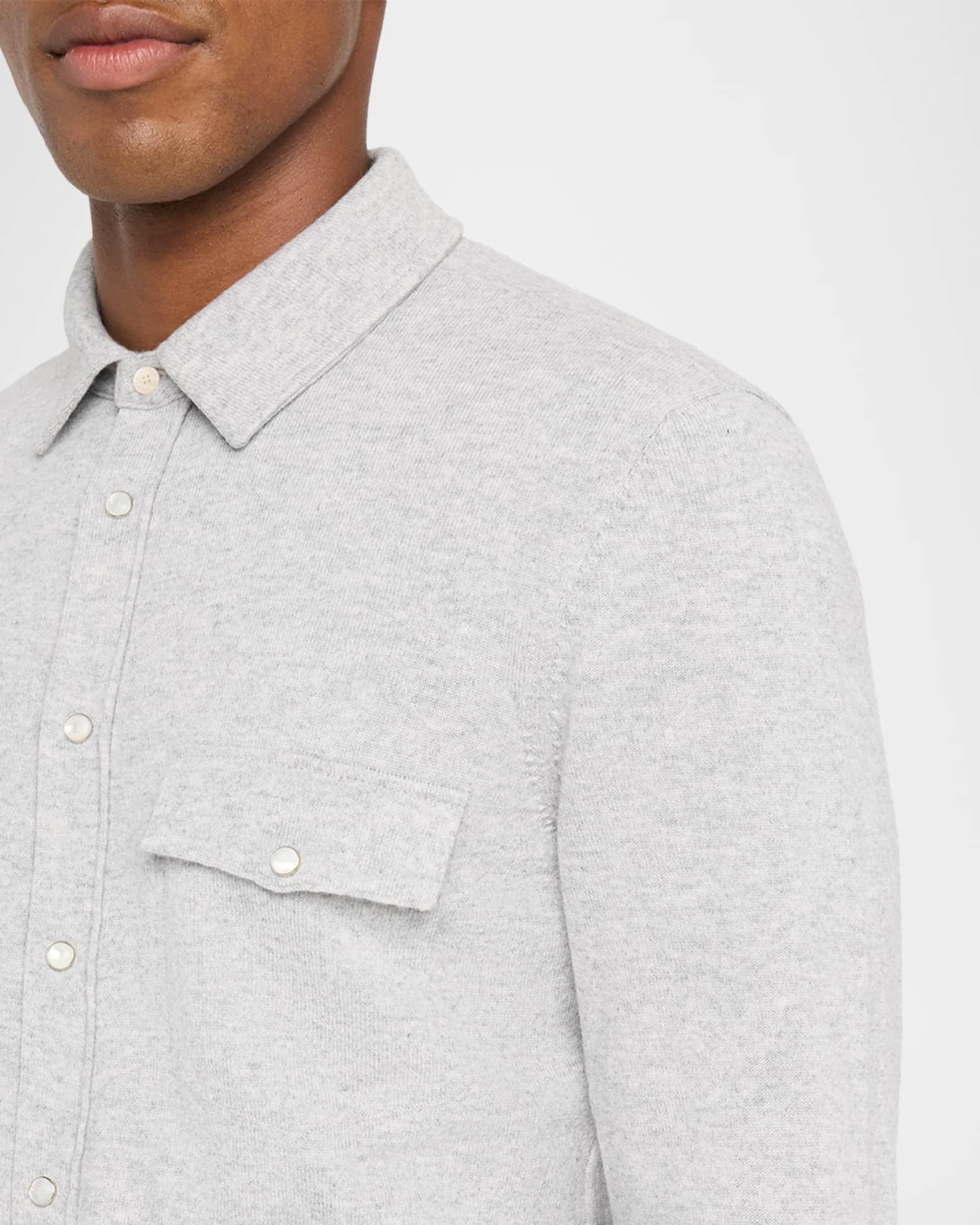 Men's Cashmere Wool Snap Front Western Shirt Product Image