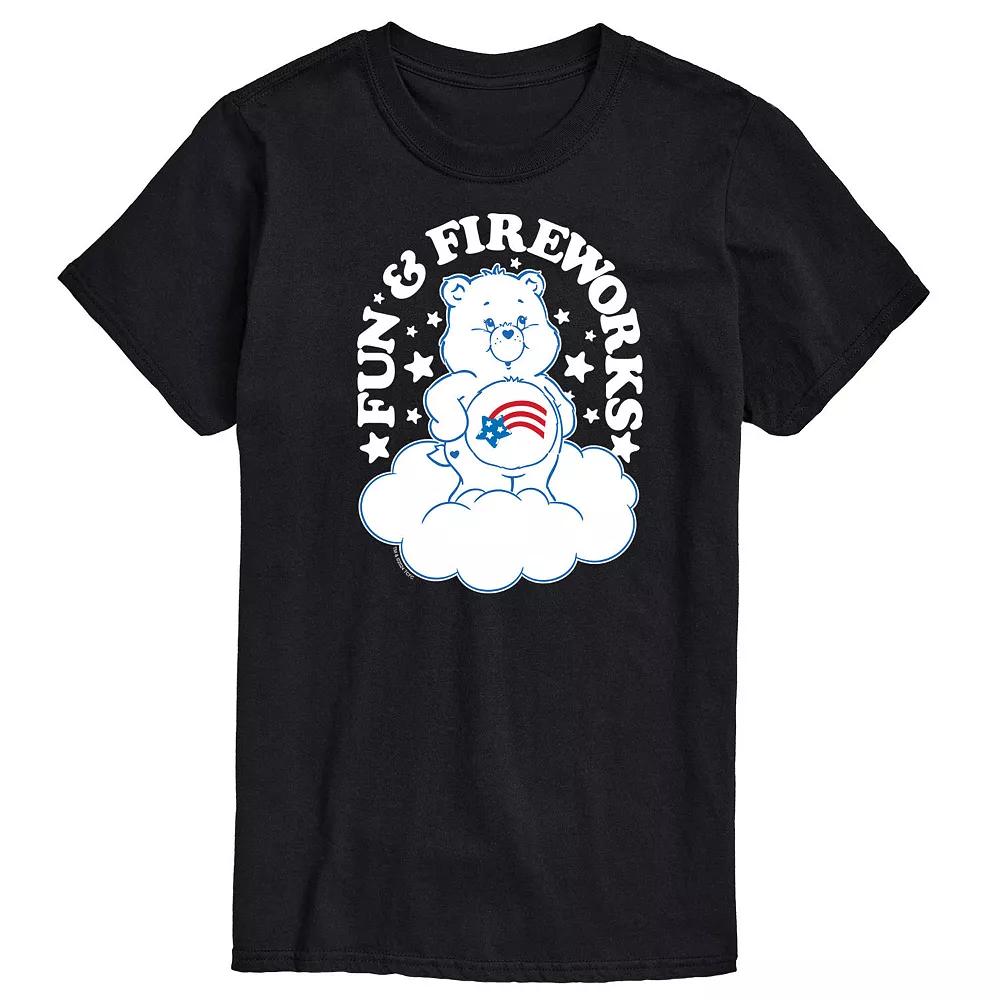 Men's Care Bears American Fun Fireworks Graphic Tee,  Product Image