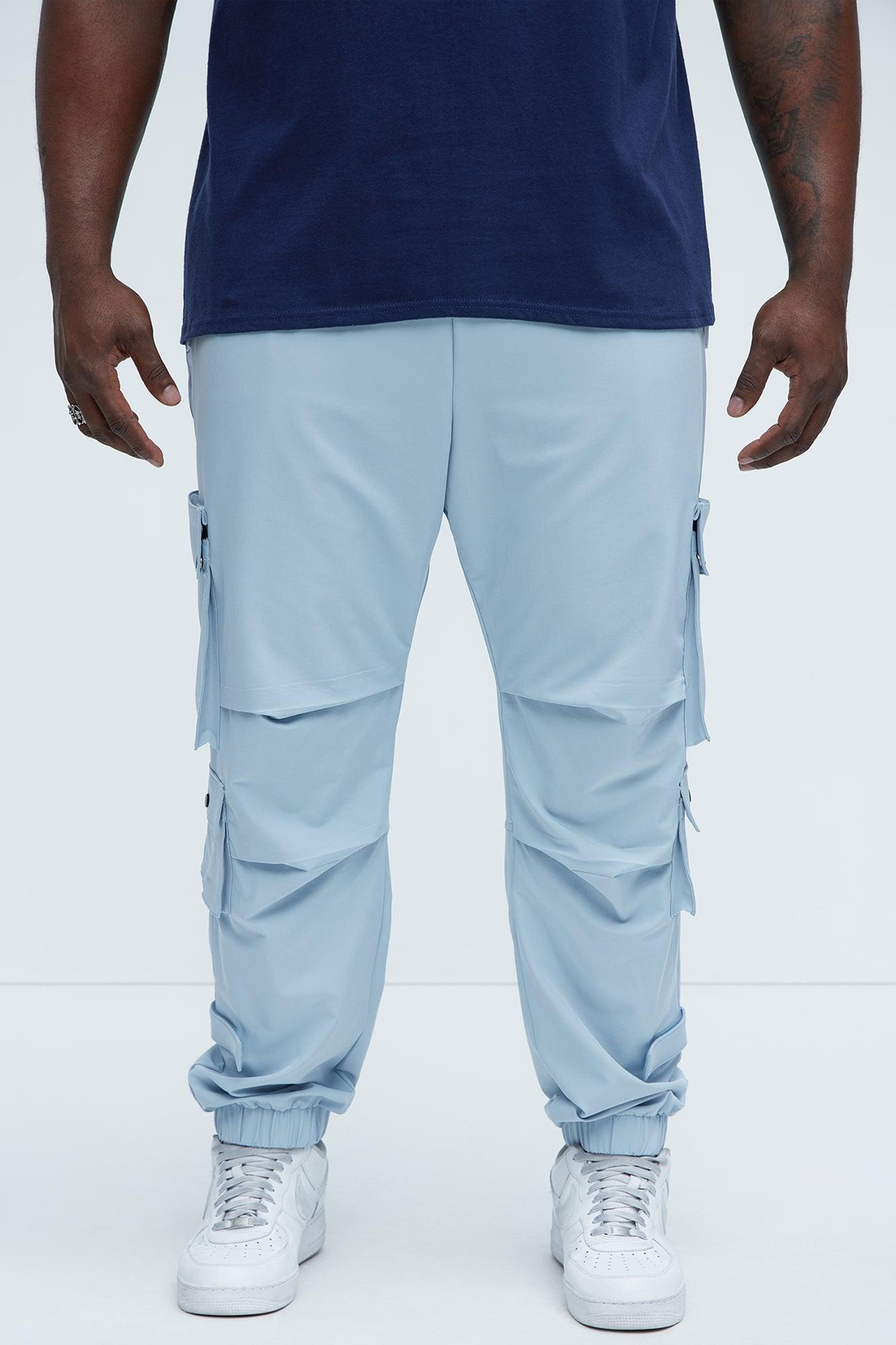 Nylon Utility Cargo Jogger - Light Blue Product Image