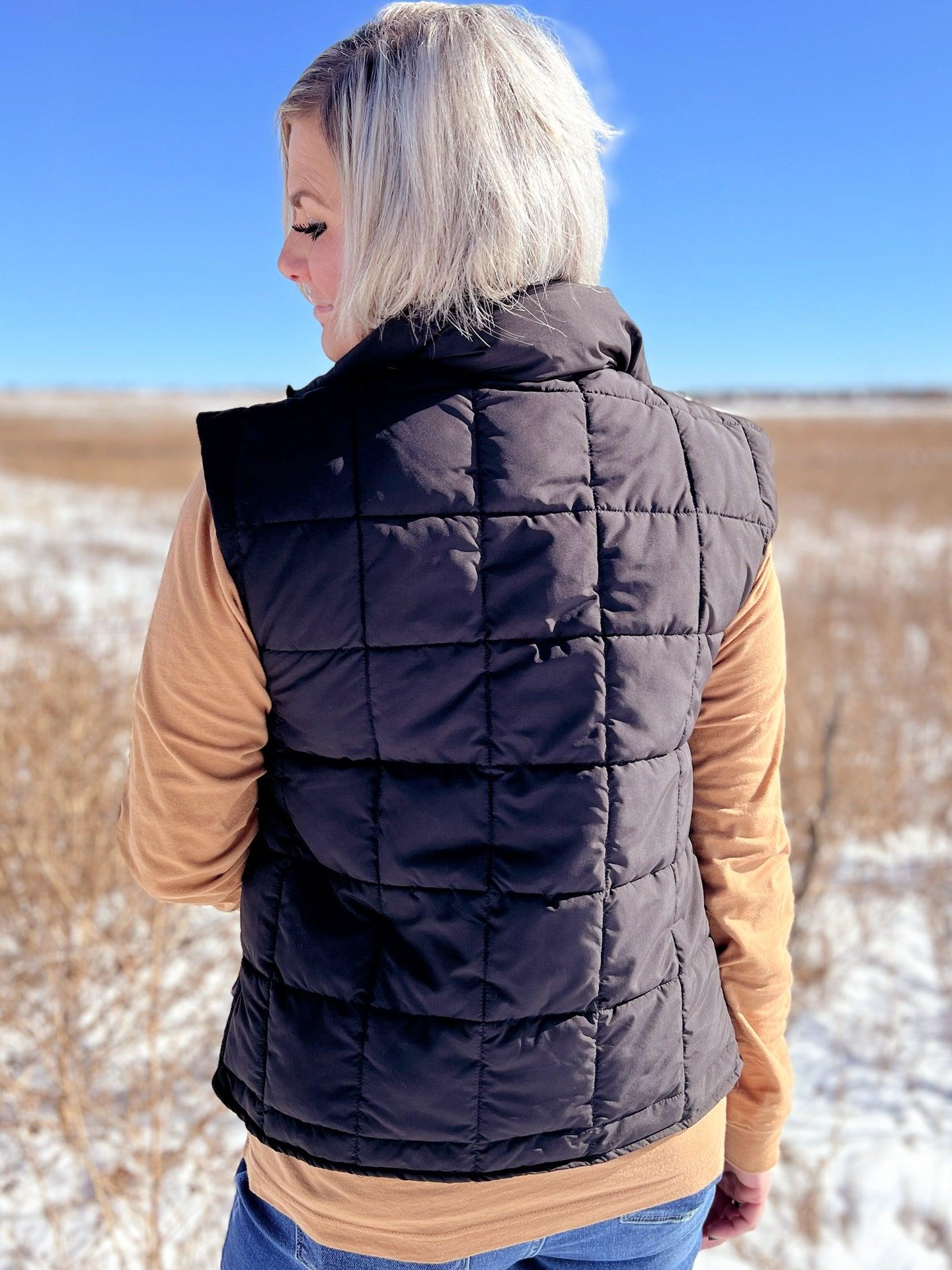 Solid Quilted Puff Zip Up Vest - 2 Colors* Product Image