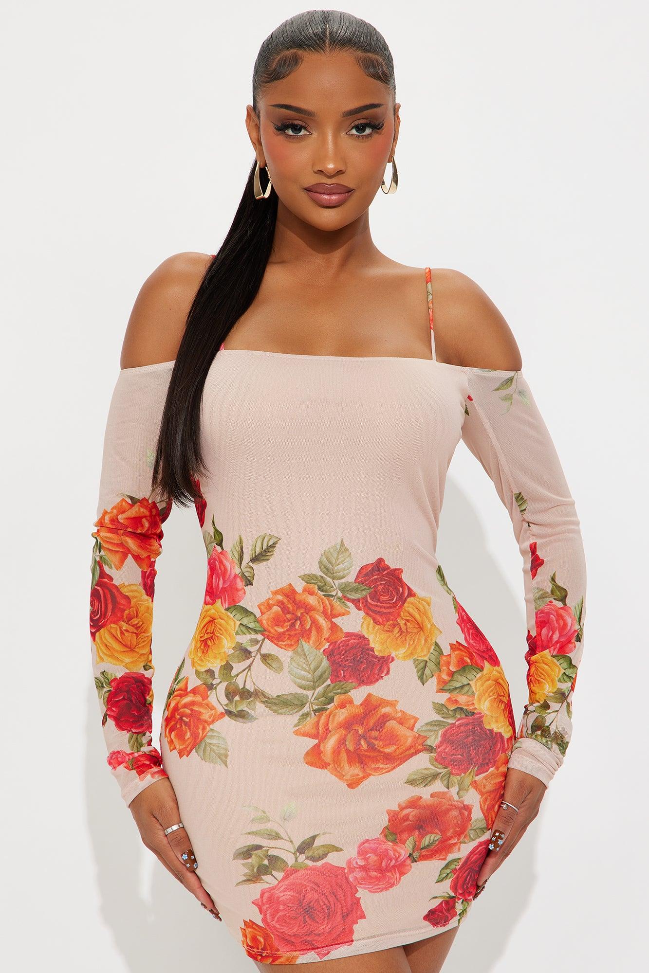 Danielle Mesh Mini Dress - Nude/combo Female Product Image