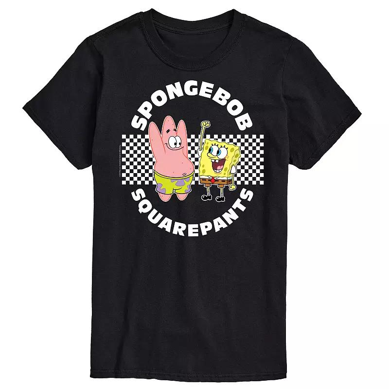 Big & Tall SpongeBob SquarePants And Patrick Checkered Graphic Tee, Men's,  Product Image