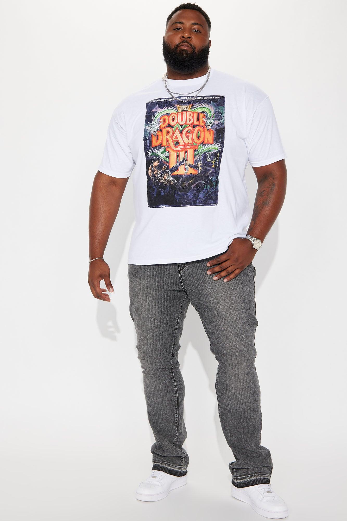 Line Em Up Stacked Skinny Flare Jeans - Grey Product Image