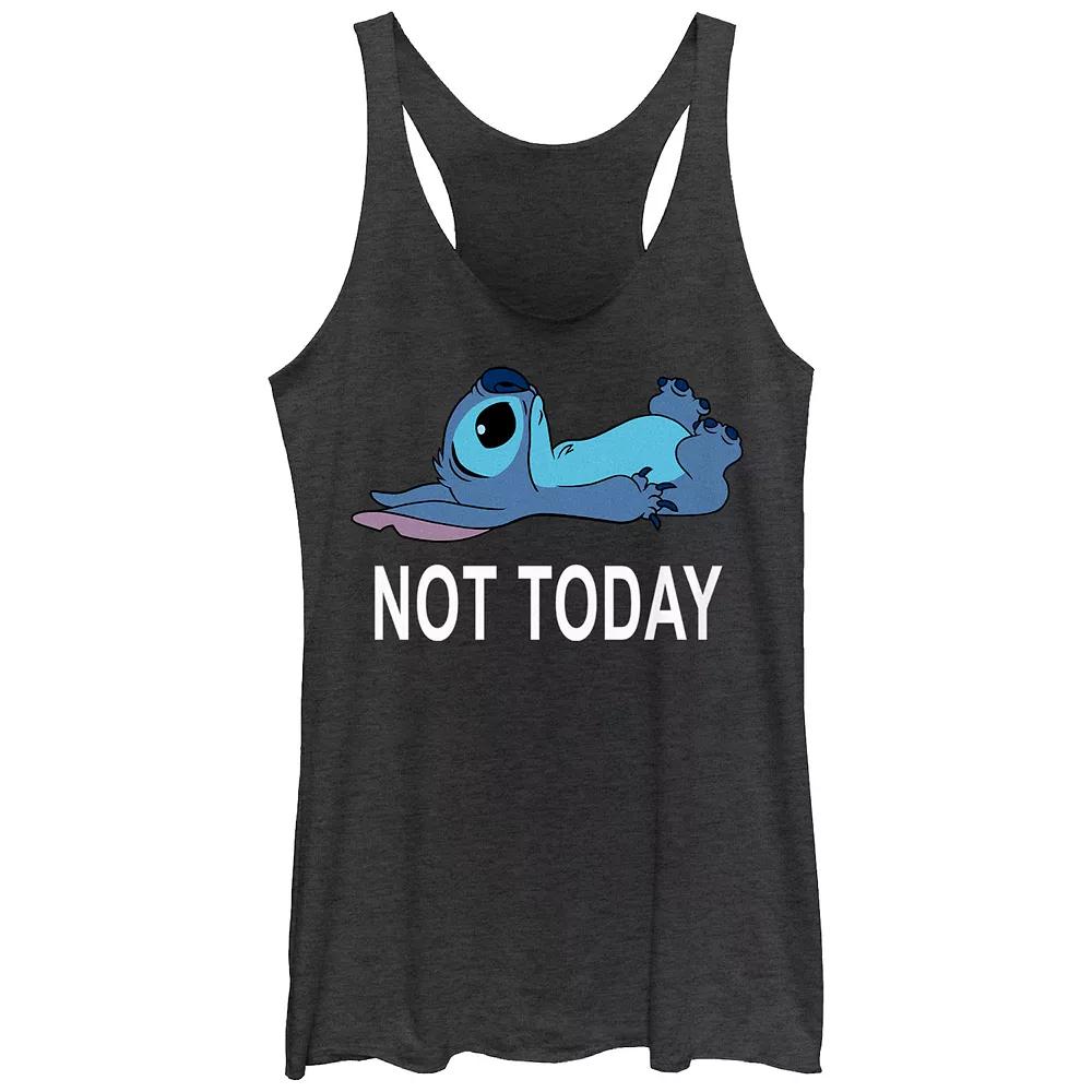 Disney's Lilo & Stitch Not Today Tri-Blend Juniors' Racerback Graphic Tank, Girl's,  Product Image