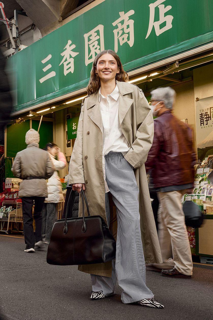 Cotton Wide Elastic Waist Pants Product Image