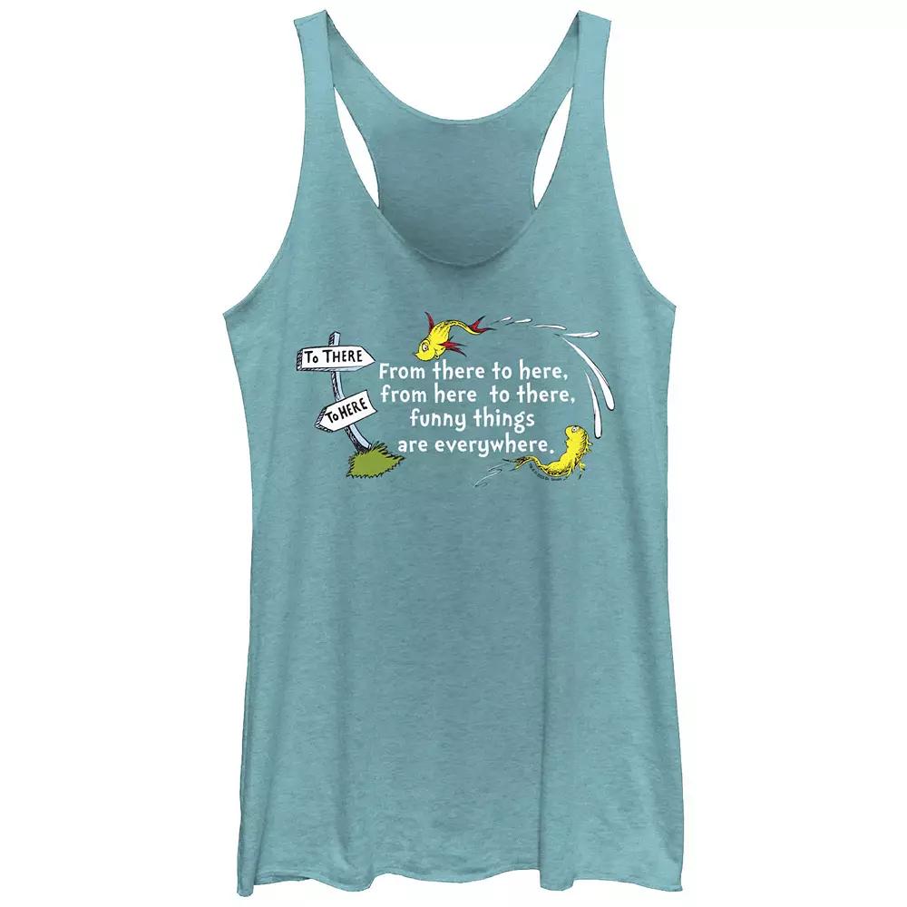 Juniors' Dr. Seuss Funny Things Are Everywhere Racerback Tank Top, Girl's,  Product Image