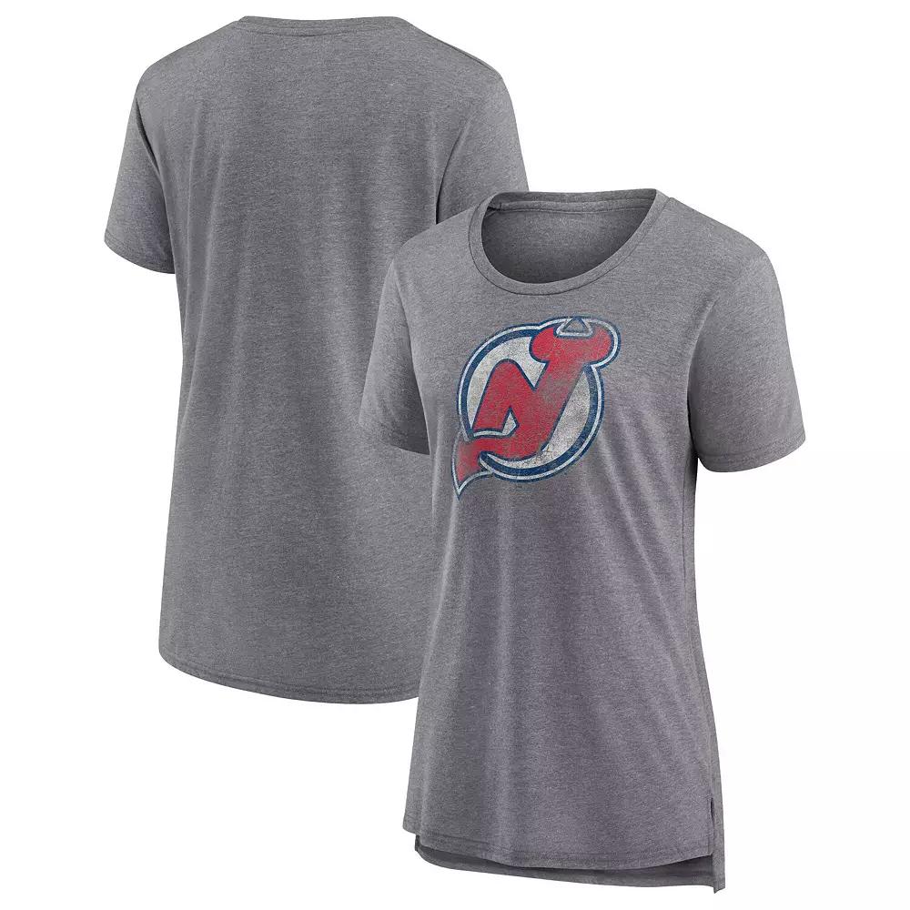 Women's Fanatics Heather Gray New Jersey Devils Special Edition 2.0 Modern T-Shirt,  Product Image