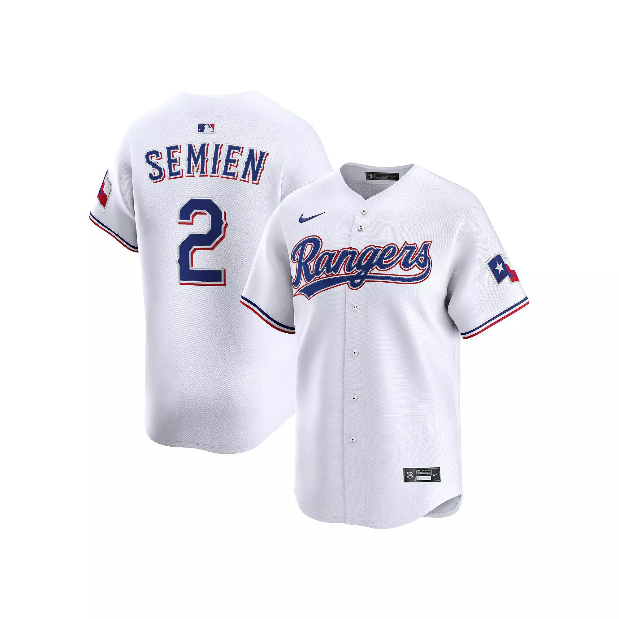 Men's Nike Marcus Semien White Texas Rangers Alternate Limited Player Jersey,  Product Image