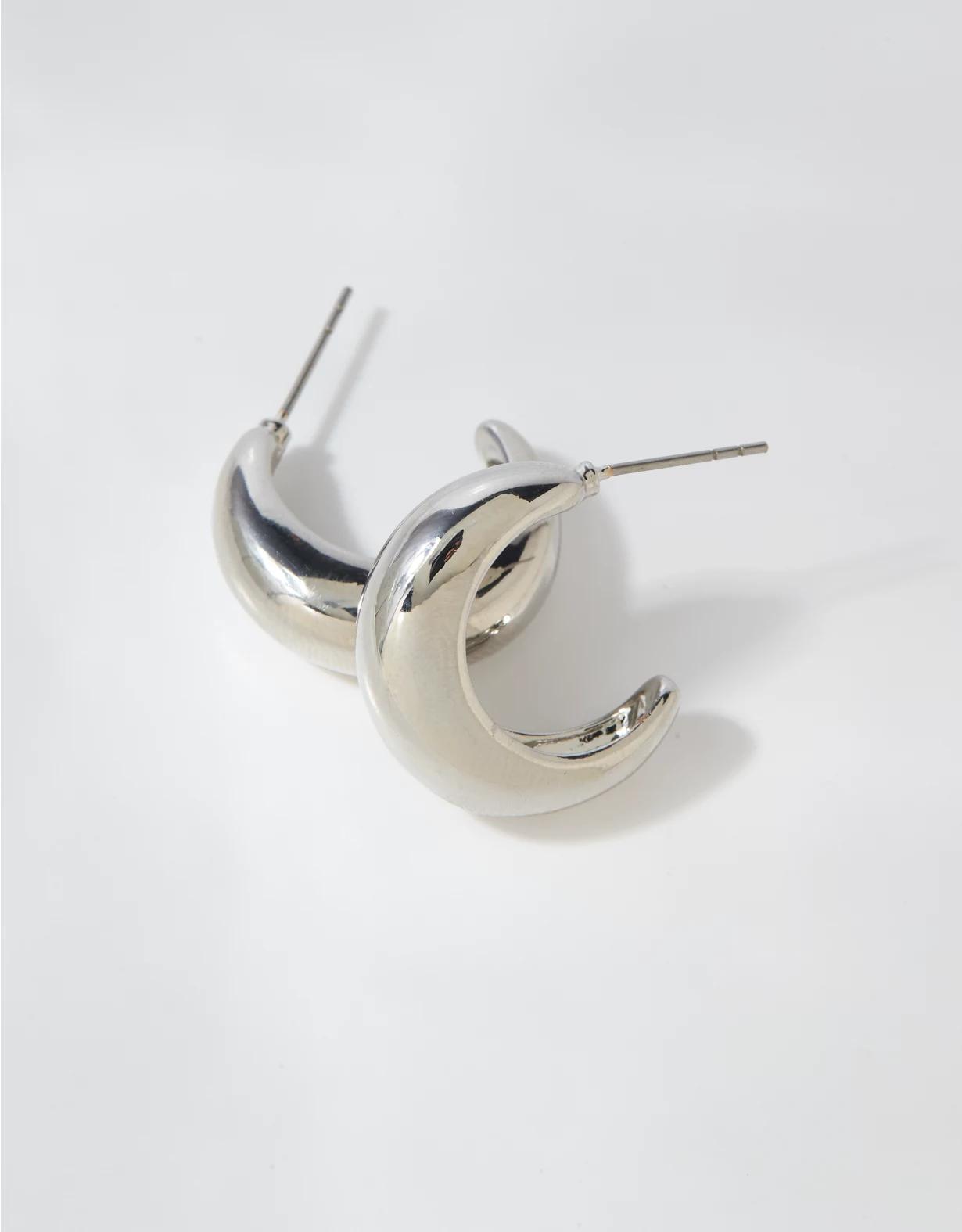 Aerie Shiny Gold Hoop Earrings Product Image