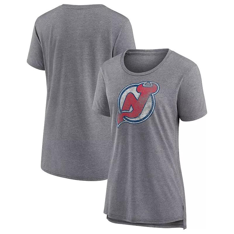 Women's Fanatics Heather Gray New Jersey Devils Special Edition 2.0 Modern T-Shirt,  Product Image