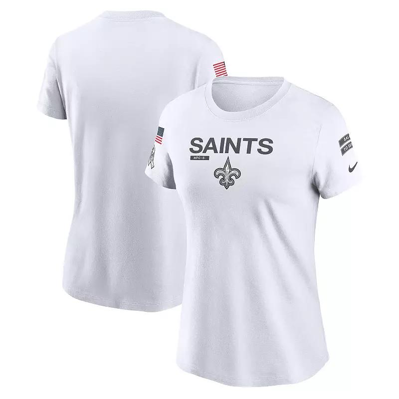 Women's Nike White New Orleans Saints 2024 Salute To Service Legend Performance T-Shirt, Size: Medium Product Image