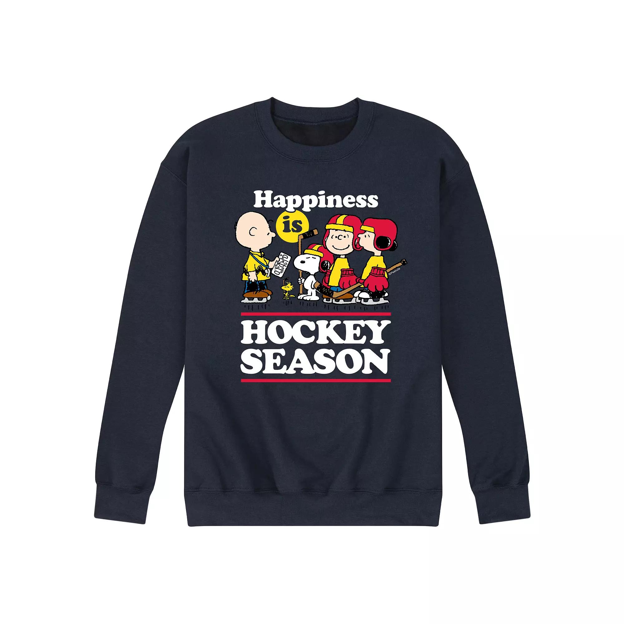 Men's Peanuts Happiness Is Hockey Season Graphic Sweatshirt,  Product Image