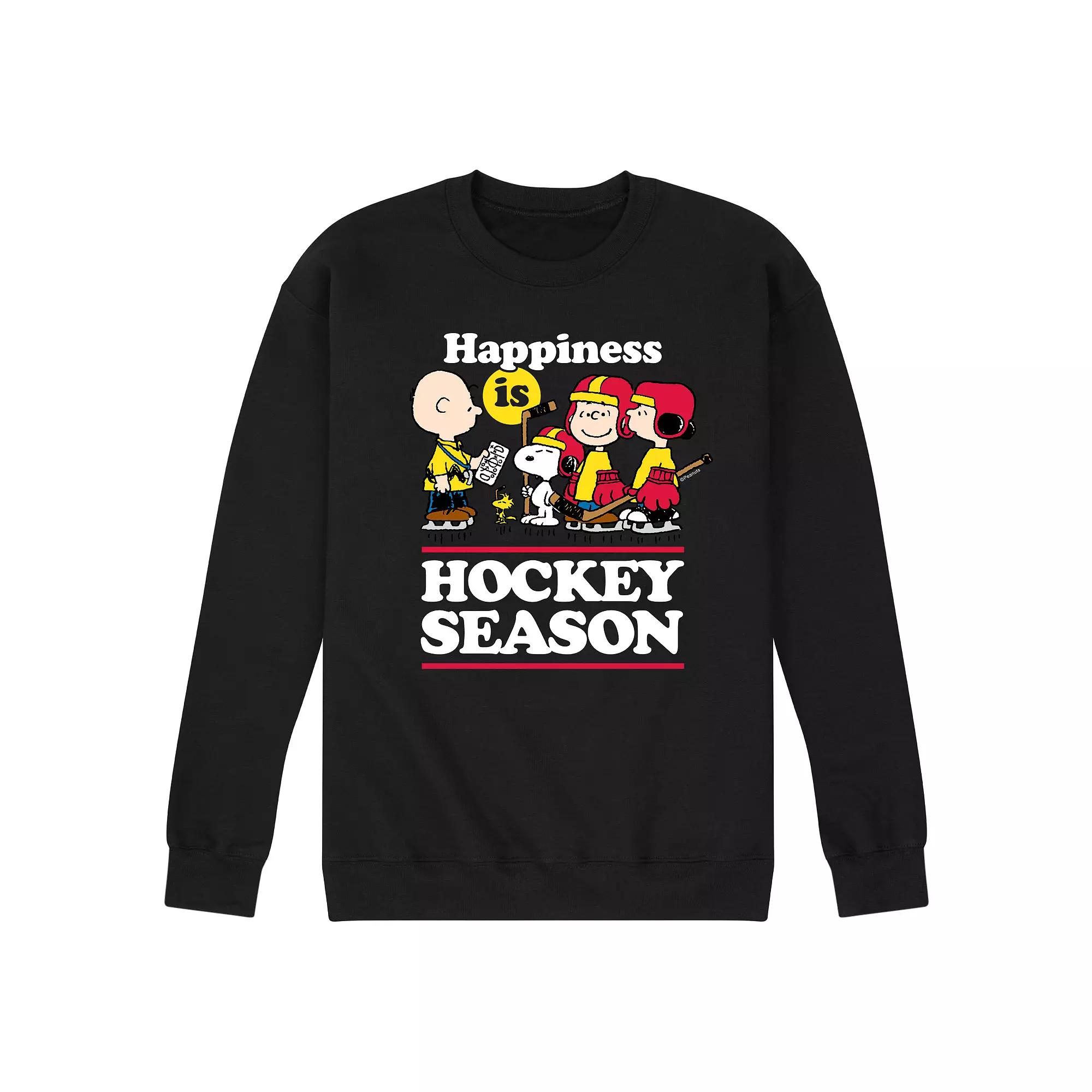 Men's Peanuts Happiness Is Hockey Season Graphic Sweatshirt,  Product Image