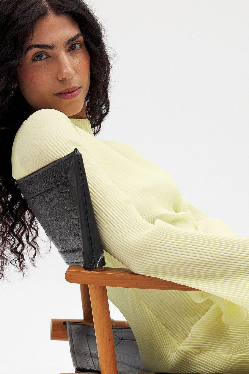 Long Sleeve Plisse Maxi Dress Product Image