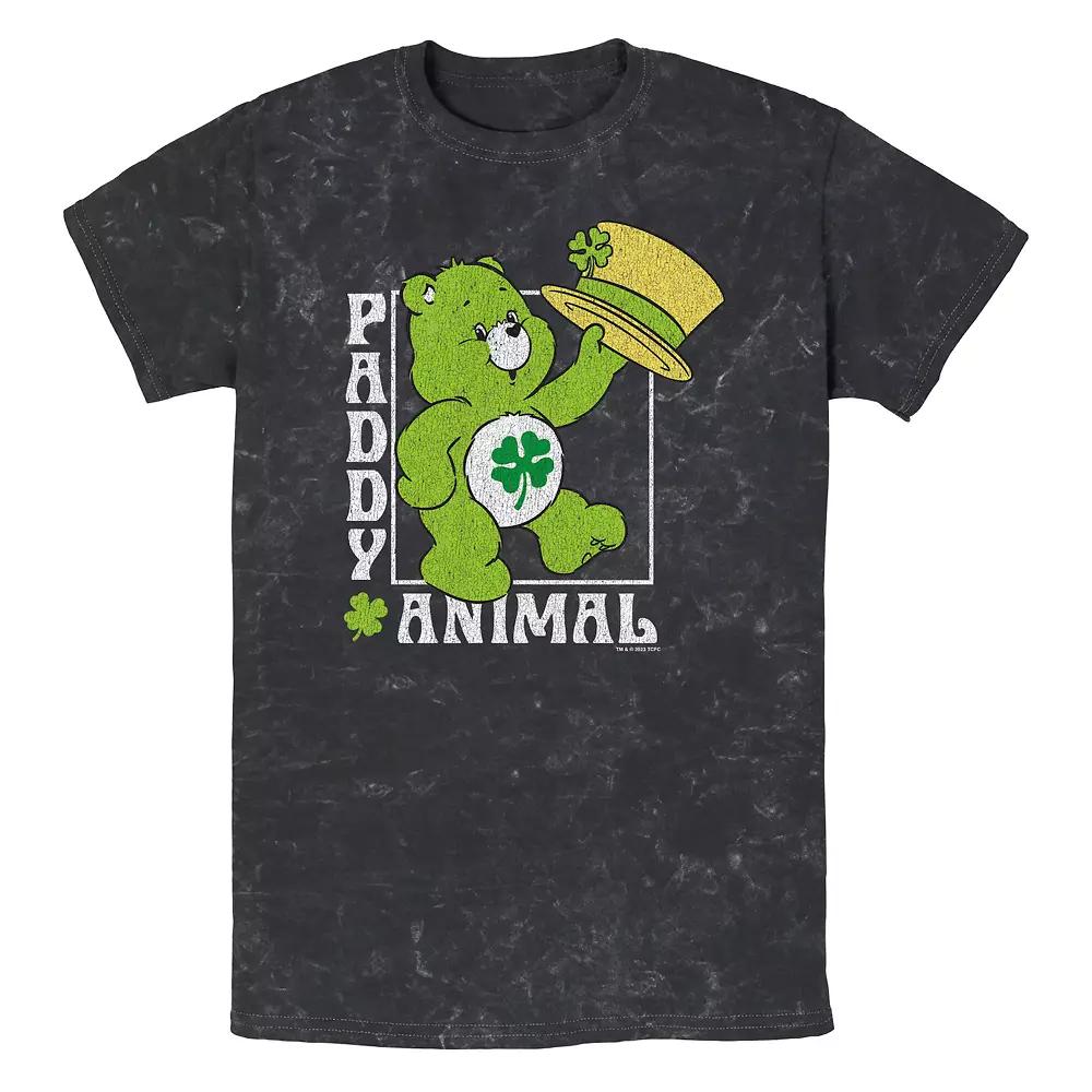 Men's Care Bears Paddy Animal Mineral Wash Graphic Tee,  Product Image