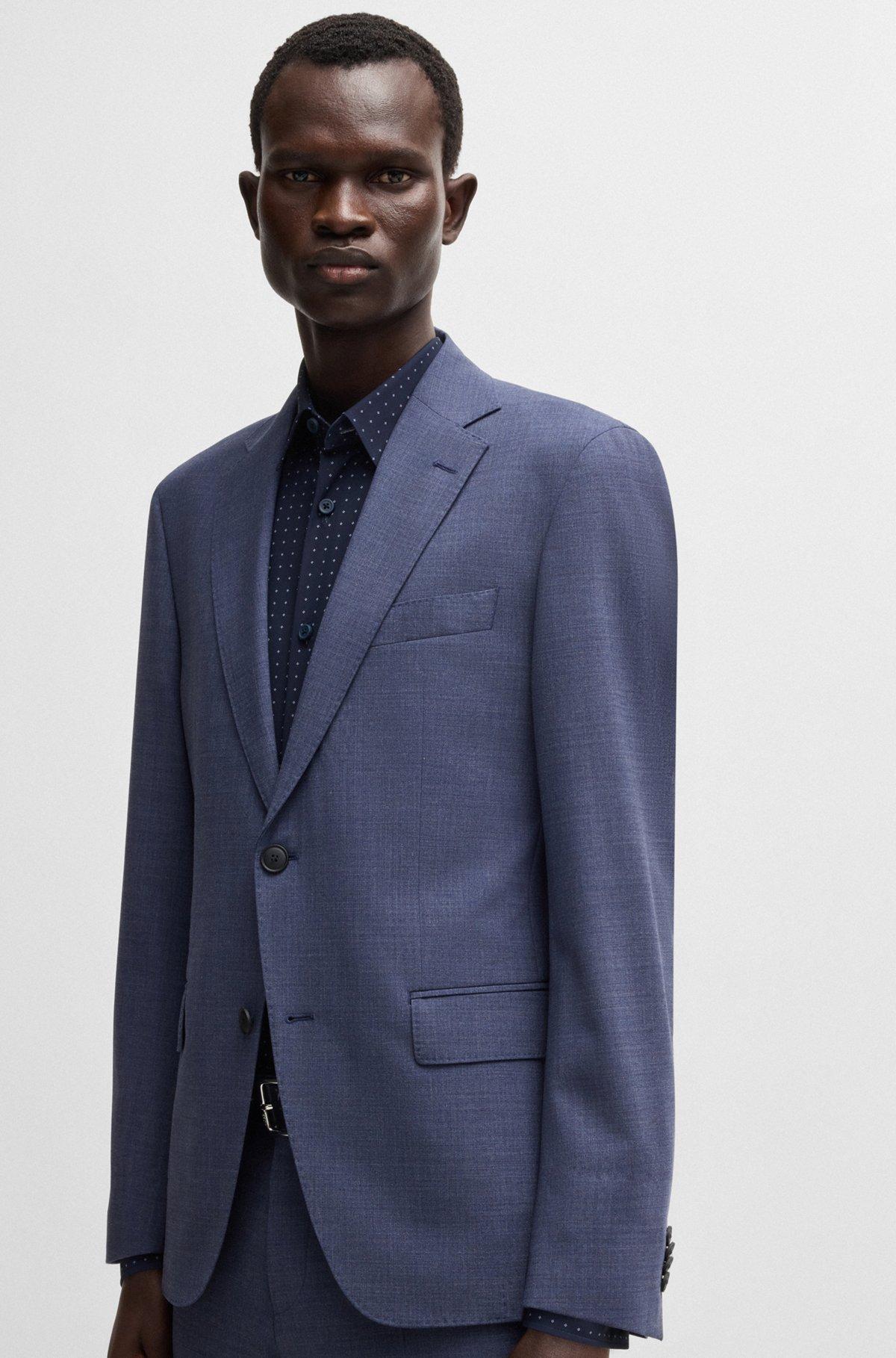 Slim-fit shirt in printed performance-stretch jersey Product Image