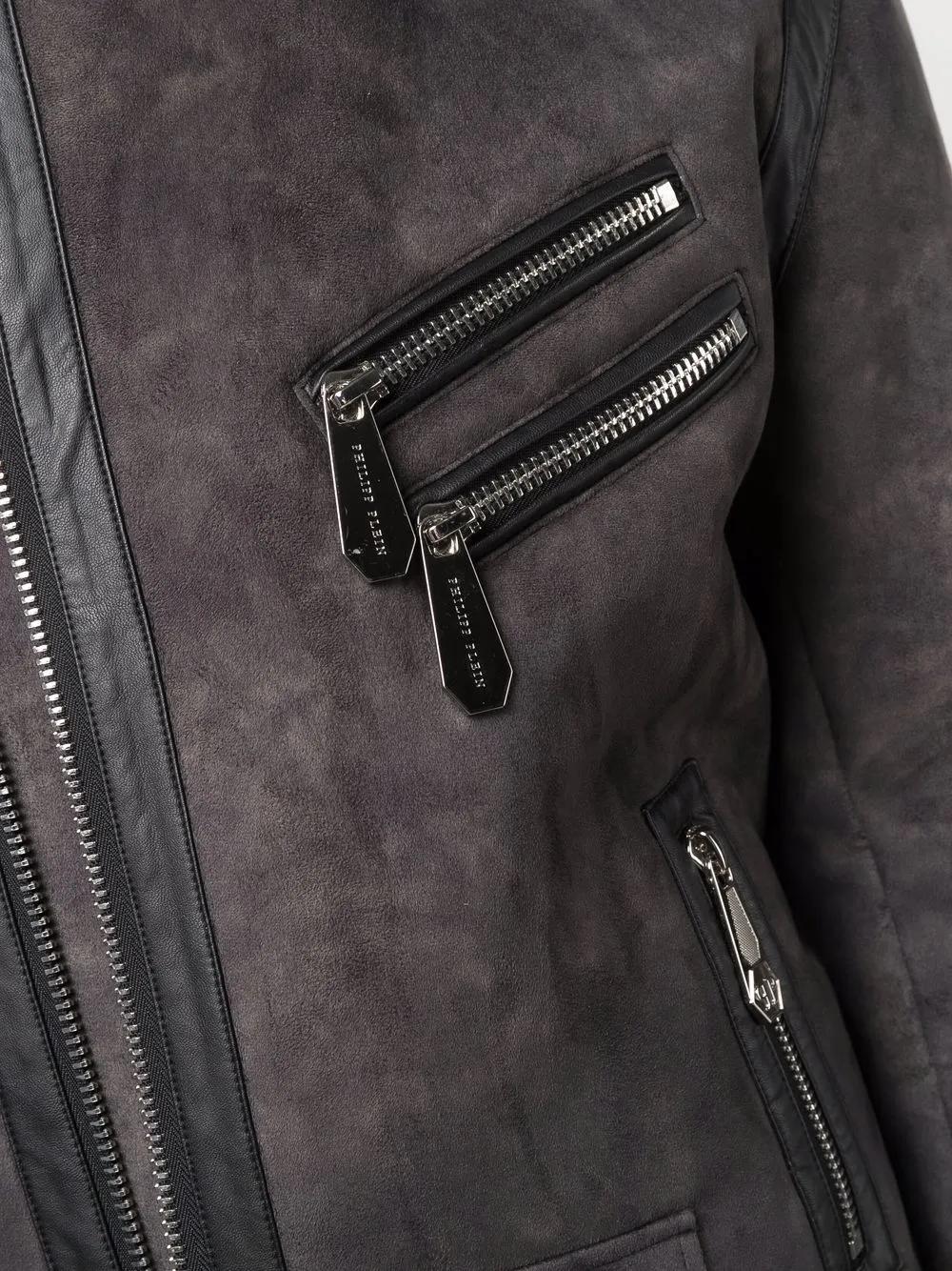 Iconic Plein suede biker jacket Product Image