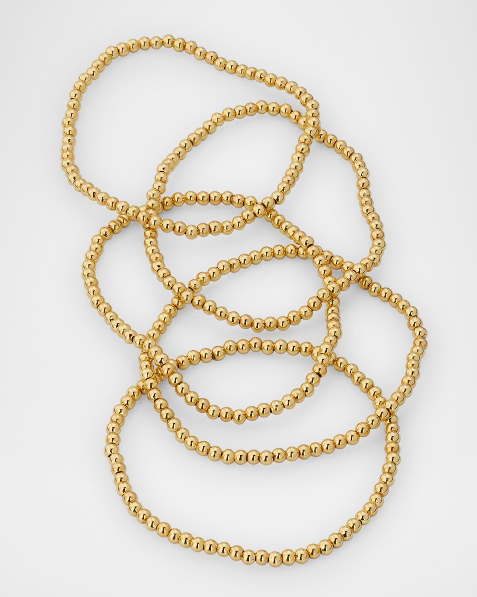 Alternating Pisa Beaded Stretch Bracelets, Set of 3 Product Image