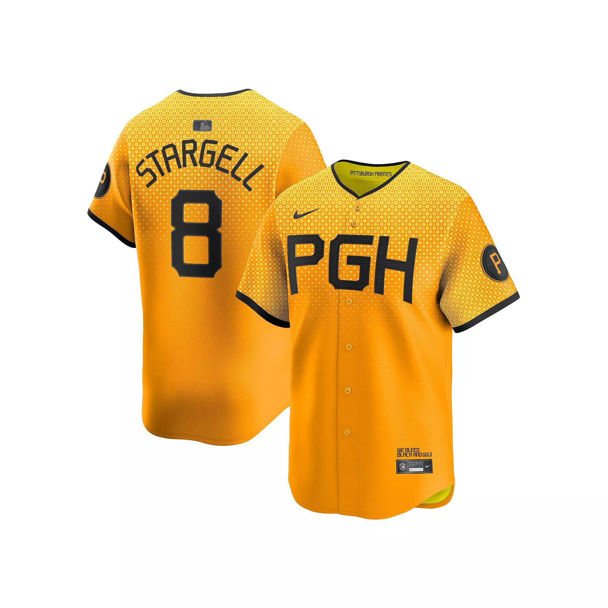 Men's Nike Willie Stargell Gold Pittsburgh Pirates City Connect Limited Player Jersey,  Product Image