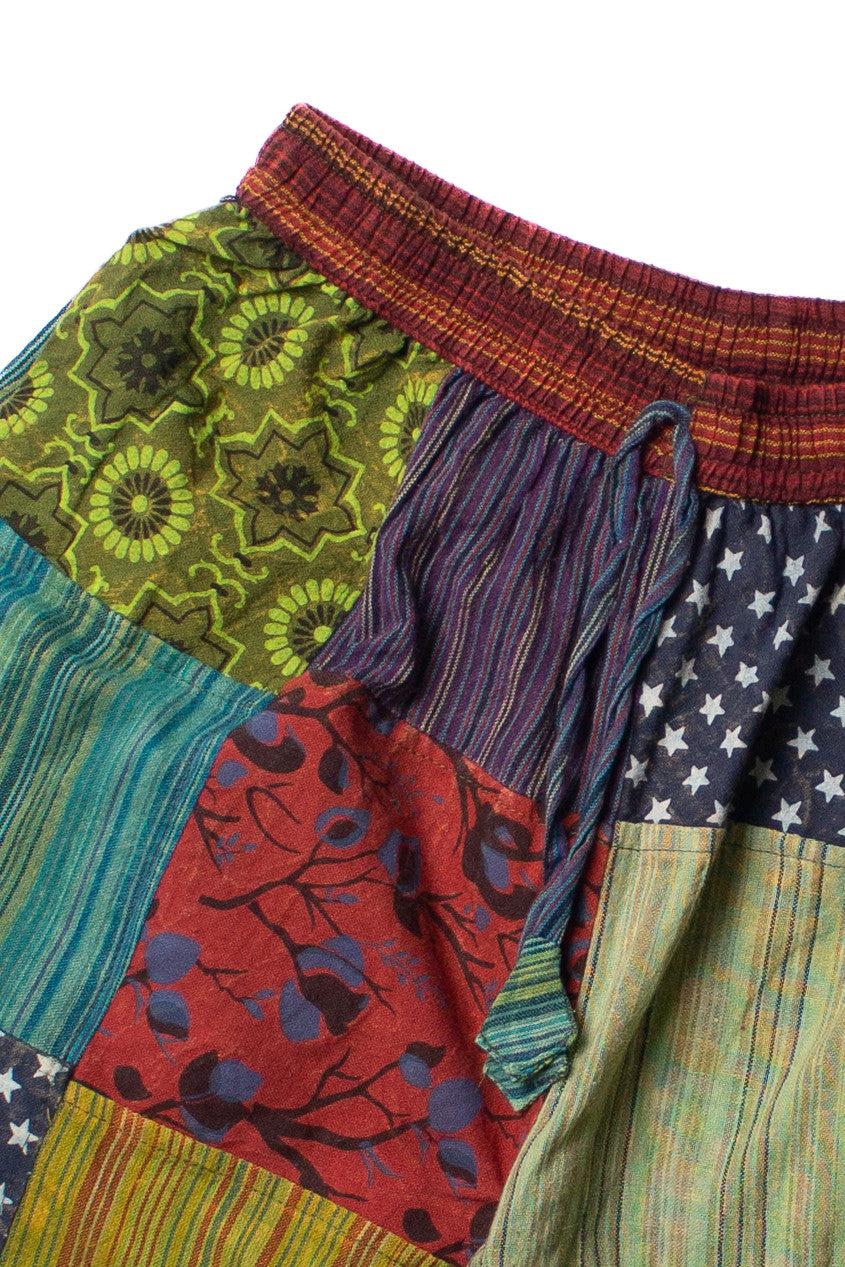 Multi Print Patchwork Cargo Shorts Product Image