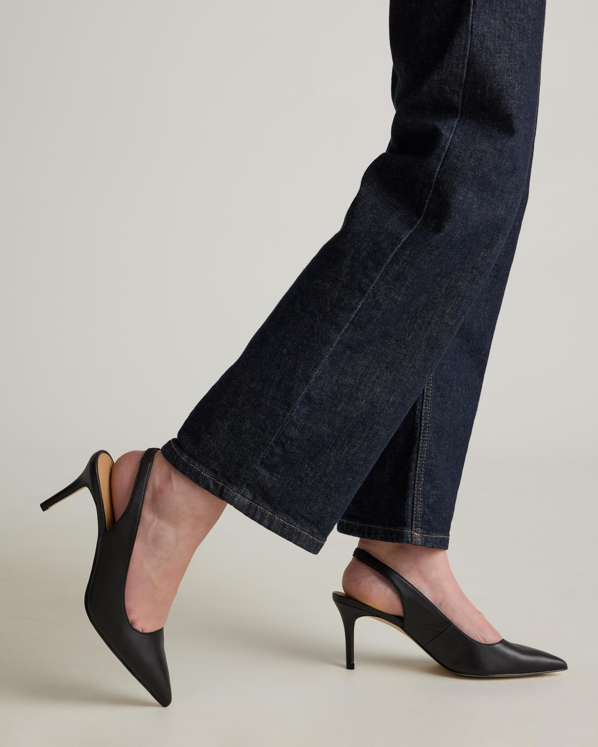 Quince | Women's Italian Leather Slingback 75mm Heel Product Image