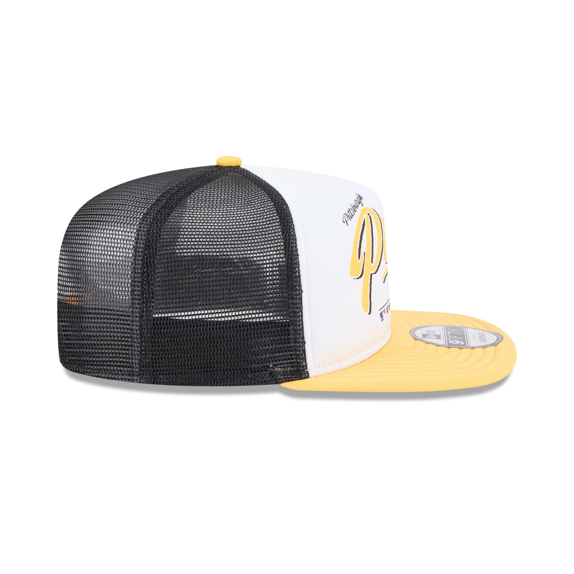 Pittsburgh Pirates Retro Script 9FIFTY A-Frame Trucker Hat Male Product Image