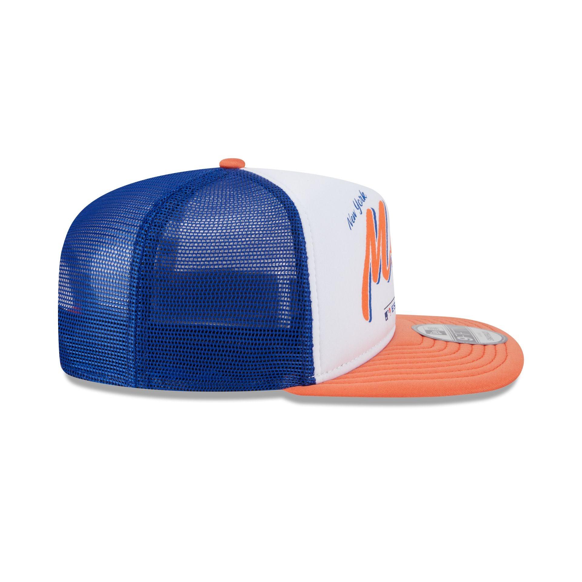 New York Mets Retro Script 9FIFTY A-Frame Trucker Hat Male Product Image
