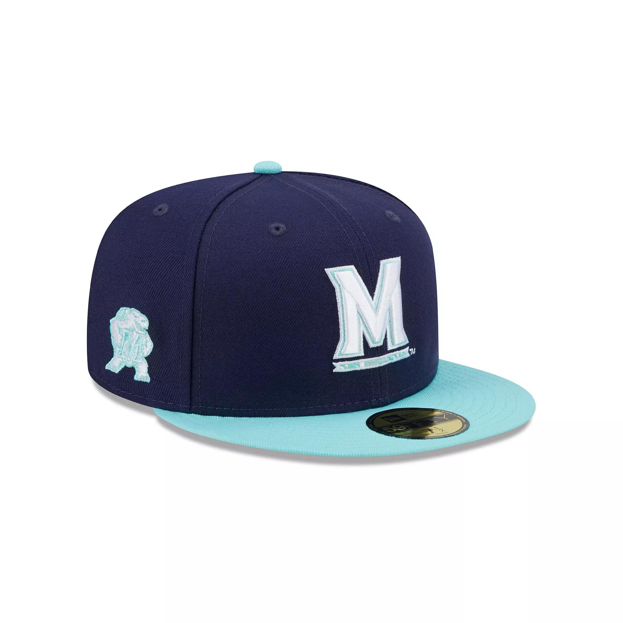 Men's New Era Navy/Light Blue Maryland Terrapins 59FIFTY Fitted Hat,  Product Image