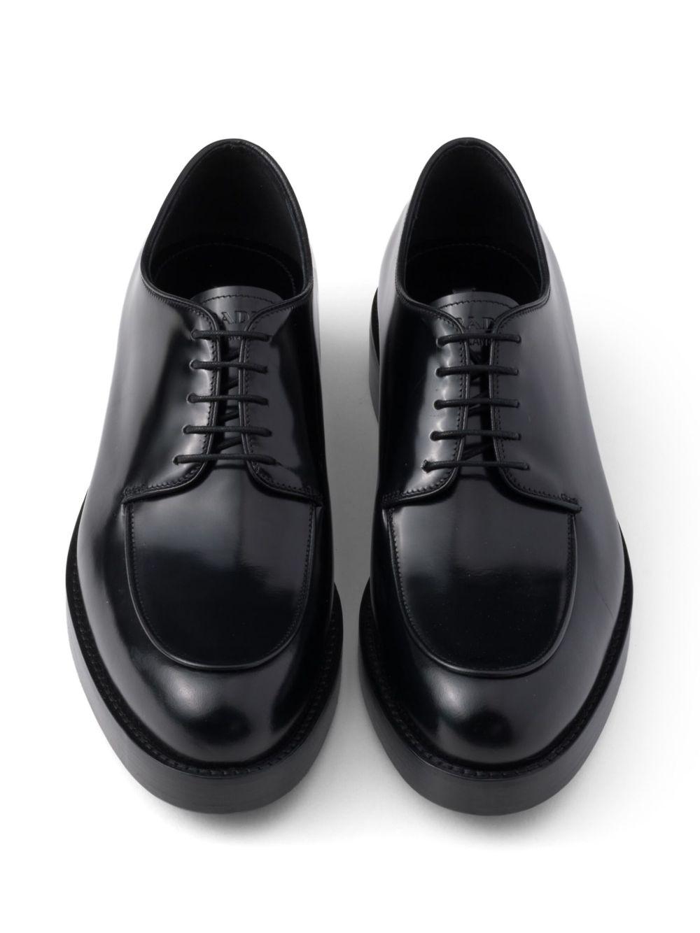 brushed leather derby shoes Product Image