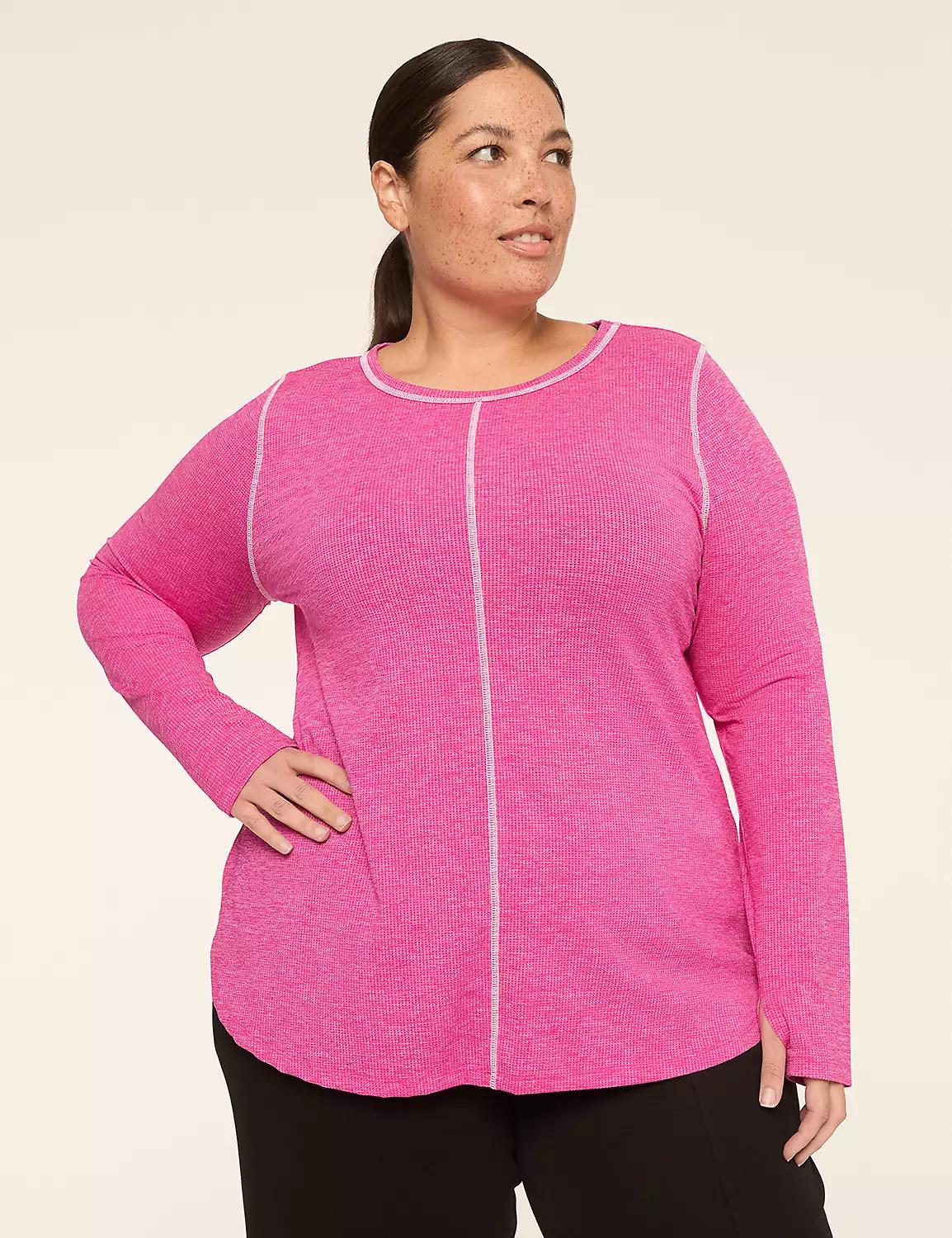 LIVI Wicking Perforated High-Low Hem Top Product Image