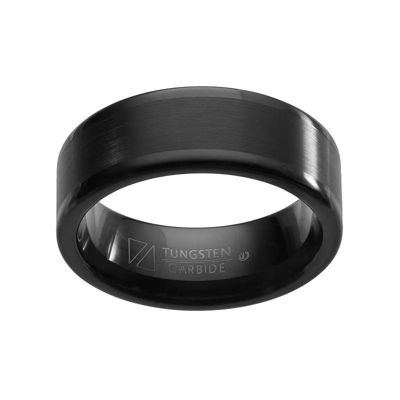 AXL Black Ion-Plated Tungsten Carbide Men's Wedding Band, Size: 11.50 Product Image