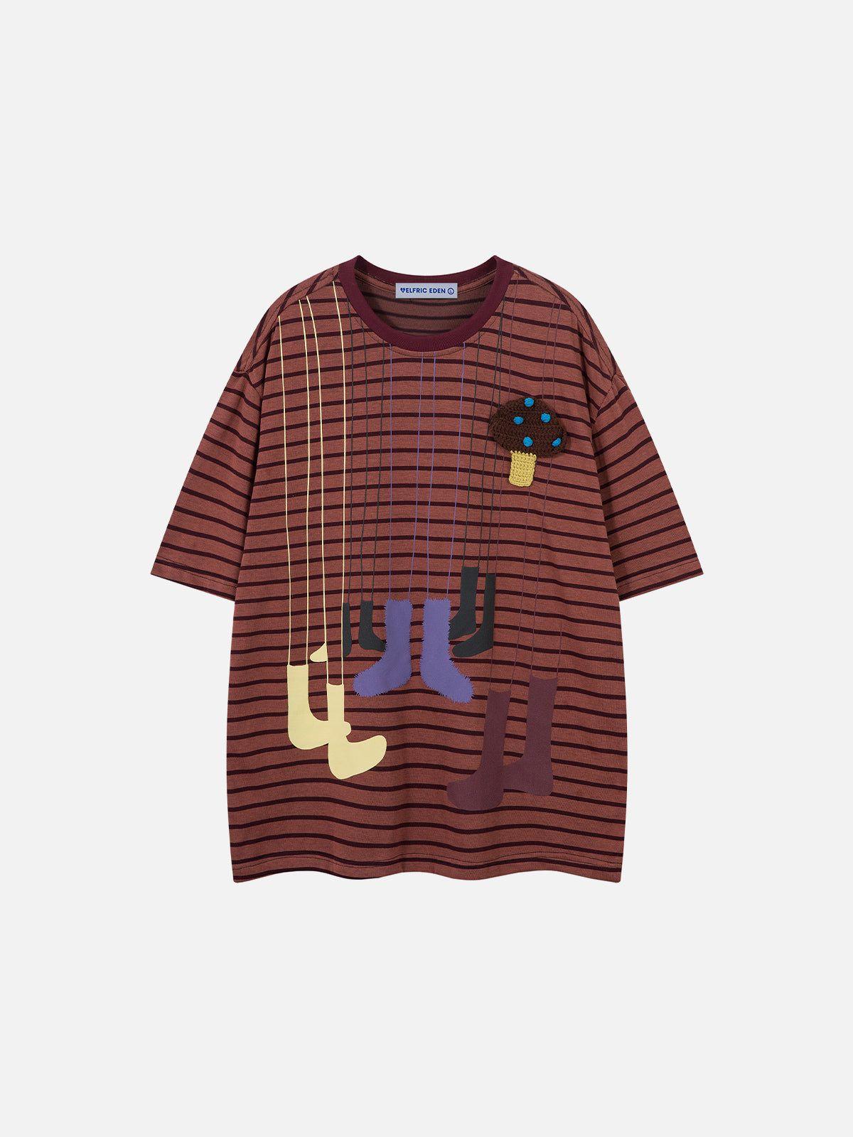 Aelfric Eden Cartoon Graphic Stripe Tee Product Image
